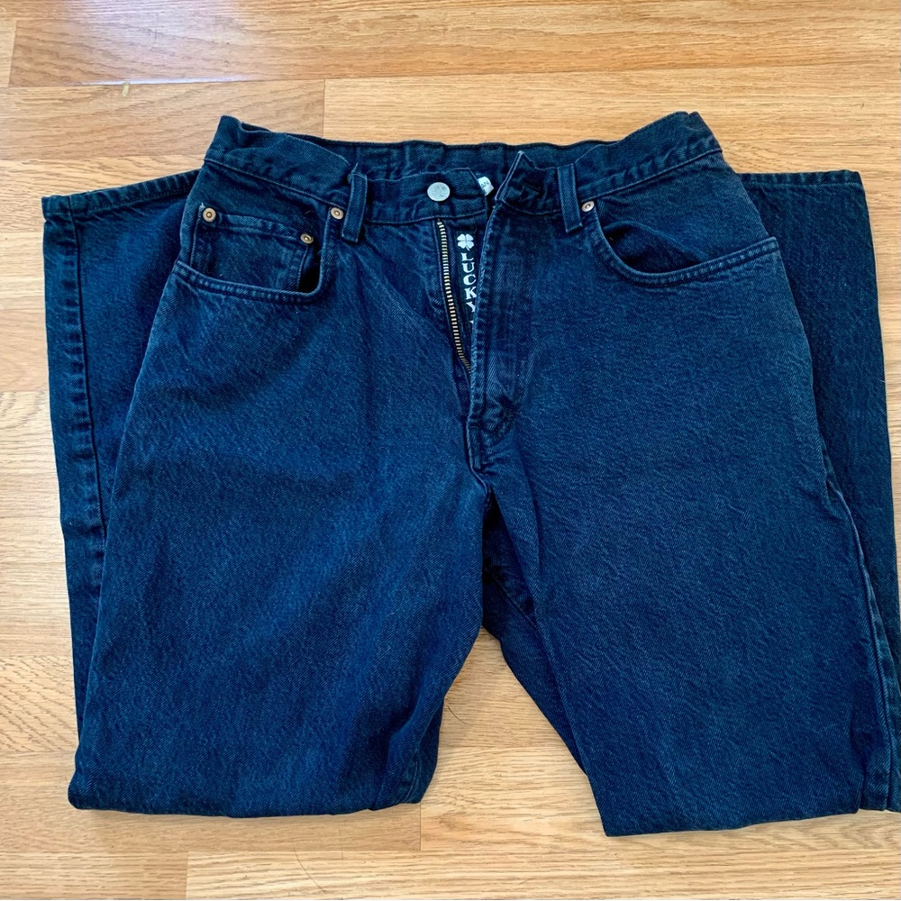 Vintage 90s high waisted black denim mom jeans by LUCKY BRAND by Gene Montesano